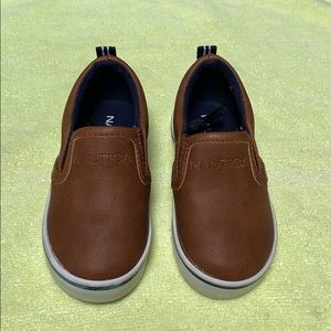Boys Nautica Leather Slip on Shoes